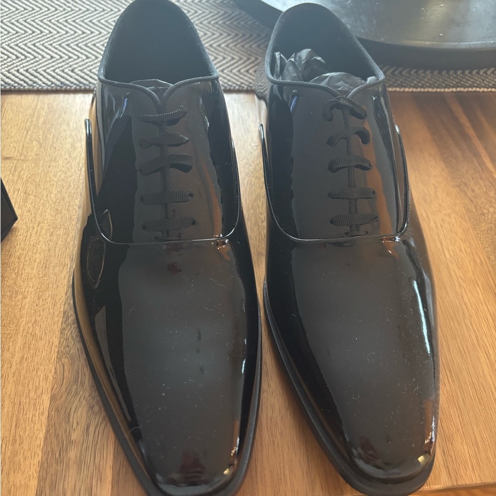 Suitsupply Black Patent Leather Lace-Up Oxfords